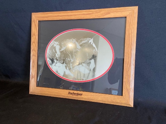 Budweiser Clydesdale Mirror Framed