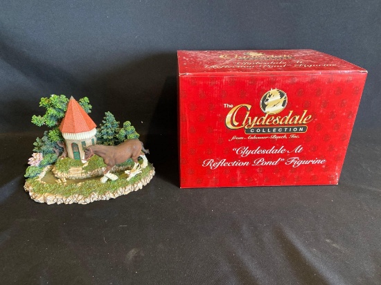 Anheuser Busch Clydesdale at Reflection Pond Figurine