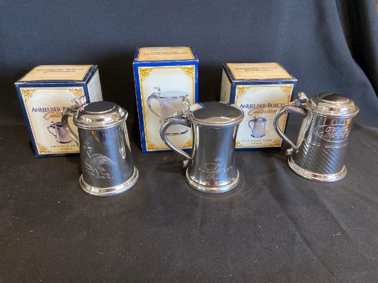 (3) Anheuser Busch Steins