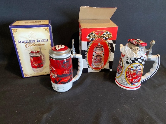 (2) Budweiser Dale Earnhardt Jr. Steins