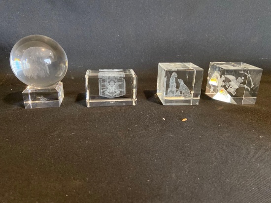 (4) Anheuser Busch Cut Crystal