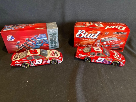 (2) Budweiser Diecast Earnhardt Jr Stock Cars