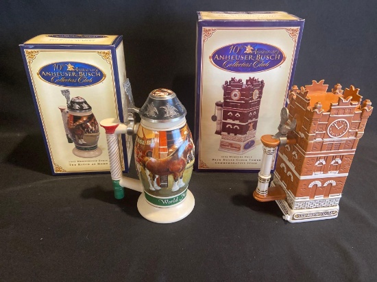 (2) Budweiser 2005 Members Only Steins