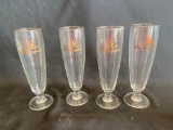 (4) Budweiser Clydesdales Glasses