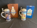(2) Budweiser Sports Legend Steins