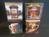 (4) Budweiser Steins