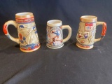(3) Olympic Budweiser Steins