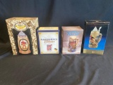 (4) Budweiser Steins