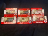 (6) Budweiser Lledo Diecast Metal Trucks