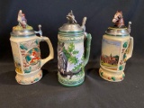 (3) Budweiser Steins