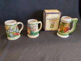 (3) St. Patrick's Budweiser Steins