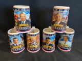 (6) Budweiser Steins of Family Members