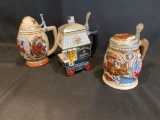 (3) Budweiser Steins