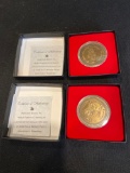 (2) Budweiser Bronze Pieces