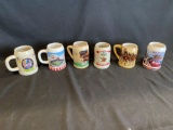 (6) Budweiser Steins