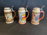 (3) Anheuser Busch Steins