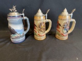 (3) Anheuser Busch Steins