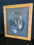 Budweiser Gray Wolf Framed