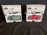 (2) 1952 GMC Diecast Metal Vans