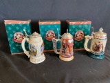 (3) Anheuser Busch Membership Steins