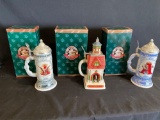 (3) Anheuser Busch Steins
