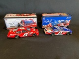 (2) Budweiser Diecast Earnhardt Jr Stock Cars