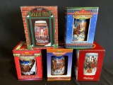 (5) Budweiser Holiday Steins