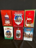 (6) Budweiser Holiday Steins