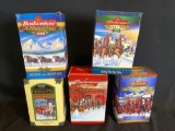 (5) Budweiser Holiday Steins