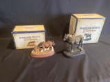 (2) Anheuser Busch Figurines