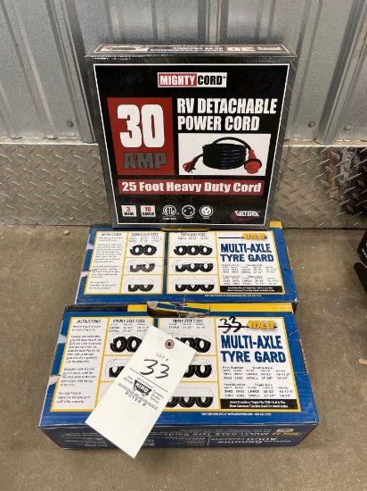25ft RV cord, tire covers