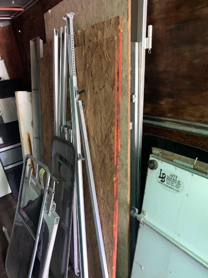 assorted aluminum doors and misc
