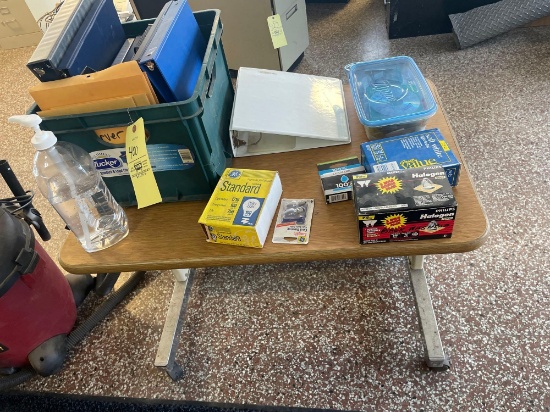 office stand with binders and contents