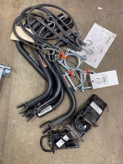 trailer jack handles, trailer pocket rings, hitch pins, bungees