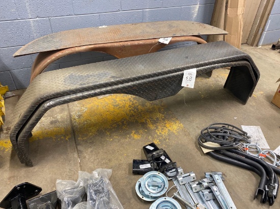 Diamond plate dual axle fenders