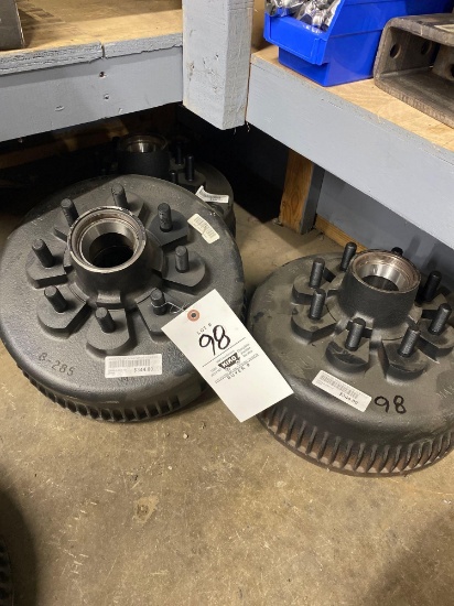 new, 8 bolt trailer oil drum hubs
