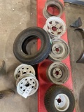 assorted tires and rims