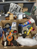 Hose clamps, misc. tools and desk items