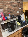 large microwave - coffee maker - keyboards