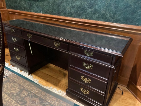 Office credenza with drawers 19? x 6? glass top