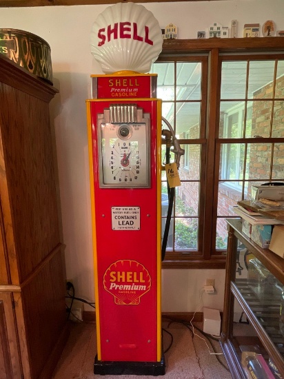 Gilbarco 87AR19G Shell gas pump with glass shell top