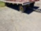 16 FT FLATBED HAY WAGON, JD GEAR, WITH BACK RACK