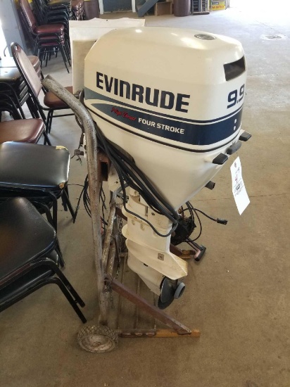 EVINRUDE 9.9HP BOAT MOTOR WITH CONTROLS