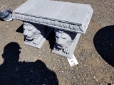 Concrere lion bench