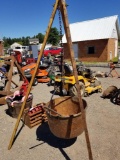 Copper kettle and stand