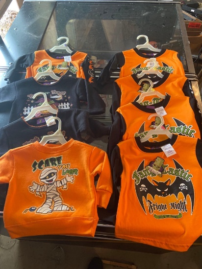 (8) Kids Halloween Long Sleeve Shirts