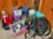 Electrical items, power cords, rope, gloves work lights