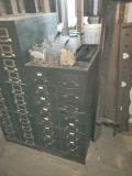 16 drawer parts cabinet with hardware and tools