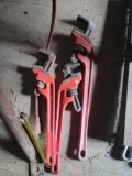 3 Pipe wrenches (2) E18inch (1) E24 inch