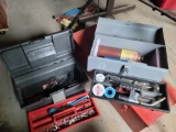 Soldering and assorted tools with tool boxes